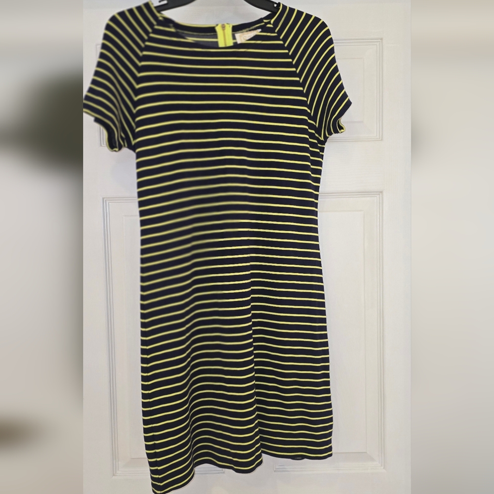 Sail to Sable Yellow and Navy Sheath Dress